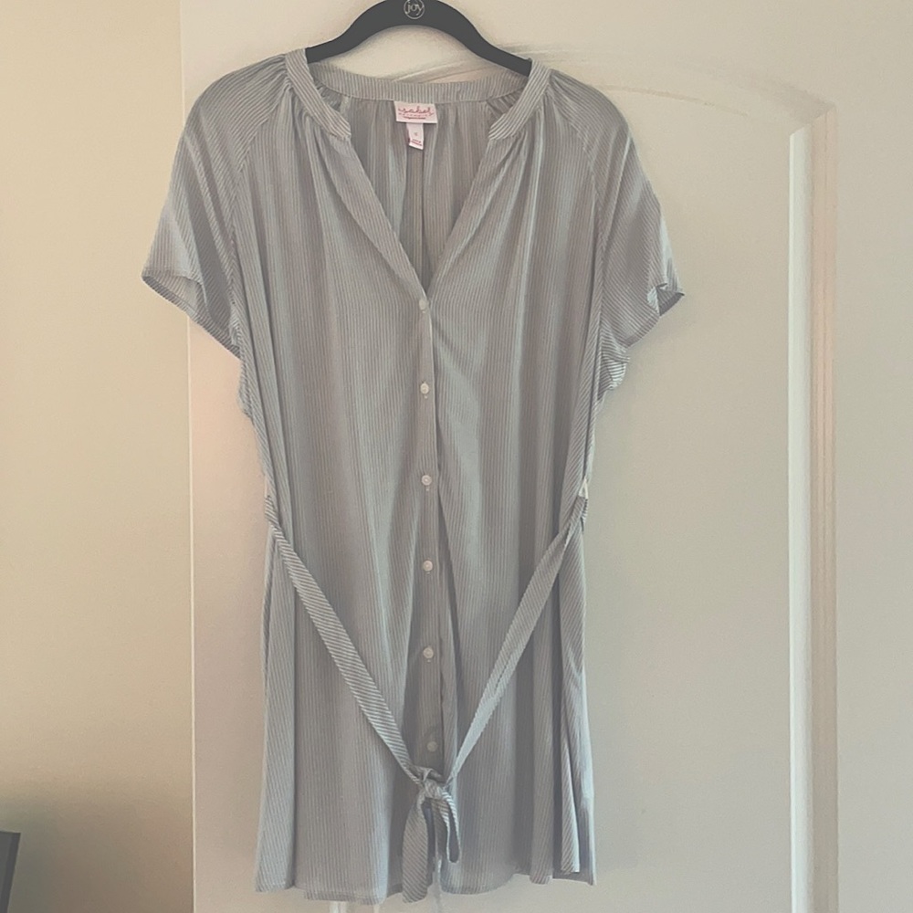 Short Sleeved Button Down Maternity Top